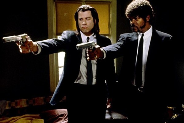Above: John Travolta and Samuel L. Jackson in Quentin Tarantino's 'Pulp Fiction'