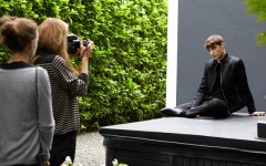 Above: Model Adrien Sahores shooting the Hugo Man fragrance ad campaign