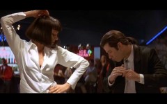 Above: Uma Thurman and John Travolta in a scene from Quentin Tarantino's 'Pulp Fiction'