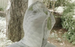 Above: Mike Dojc tries out Zoop It Up's man-sized onesies