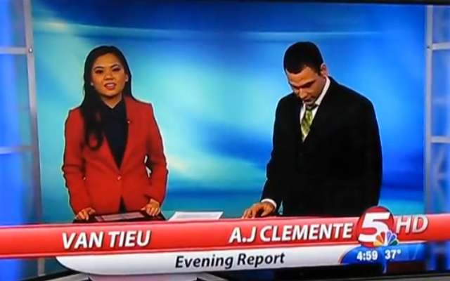 'F**king S**t' news anchor fired after first day on job (Screencap courtesy of: YouTube)