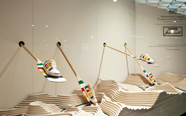 Hudson's Bay's Jack Purcells in a chic take on Canadian industry at Selfridges
