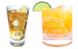 Above: Reserve Ginger Highball and a Rum Punch