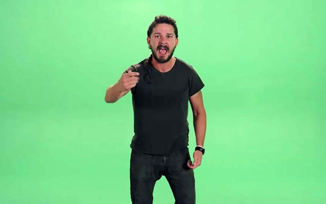 Above: Watch Shia LaBeouf yelling for a minute straight