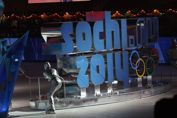 Above: The 2014 Sochi Olympic logo unveiled on Red Square
