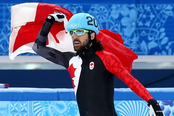 Canadian Charles Hamelin took home gold in the men's 1500 metres short track speed skating