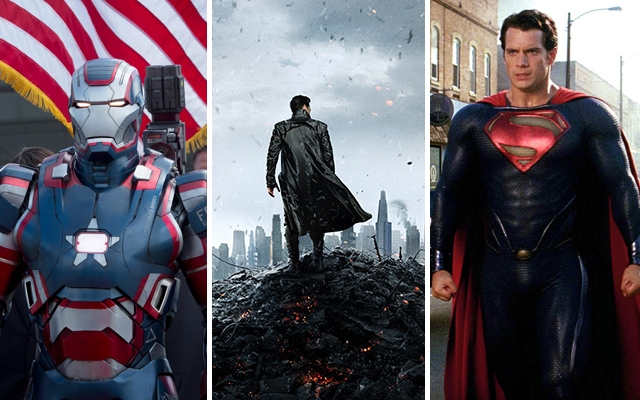 Above: Stills from summer 2013 blockbusters: Iron Man 3, Star Trek Into Darkness and Man of Steel