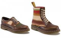 Above: The Dr. Martens x Pendleton collection's 1460 8-eye Boot and 3989 Brogue shoe