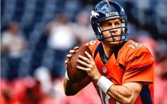 Above: Denver Broncos quarterback Peyton Manning
