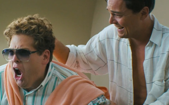Above: Jonah Hill and Leonardo DiCaprio in The Wolf of Wall Street