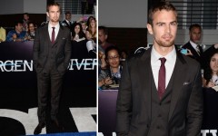 Above: Theo James at the 'Divergent' premiere in Los Angeles