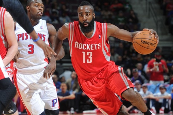 Above: James Harden of the Houston Rockets