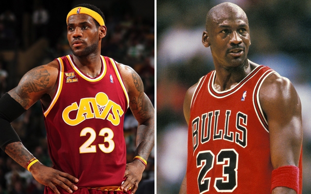 Above: LeBron James vs. Michael Jordan