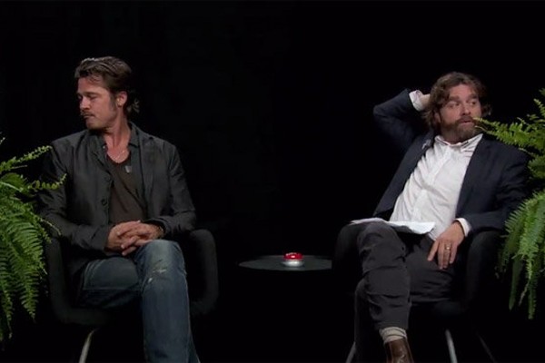 Above: Brad Pitt sits down with Zach Galifianakis for his second most memorable interview yet