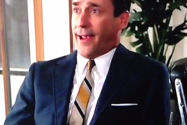 Don Draper crying like a baby at Ted Chaough’s request (Screen capture: Vine)