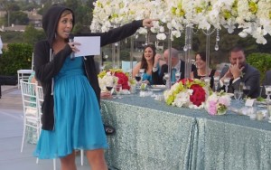 Maid of honour Jennifer Gabrielli showing off her mad rapping skills (Screen capture: YouTube)