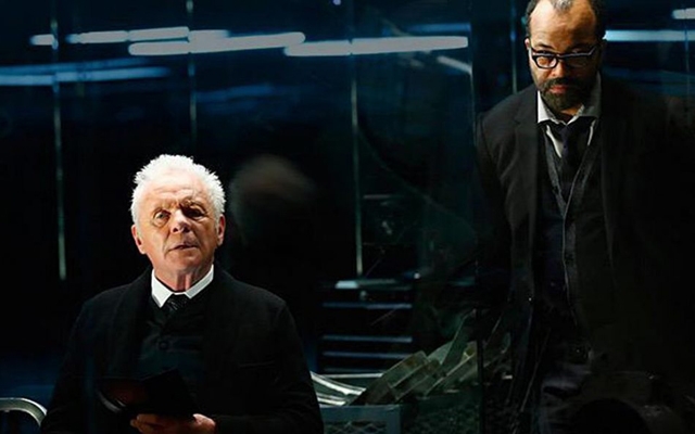 Above: Anthony Hopkins and Jeffrey Wright star in 'Westworld'
