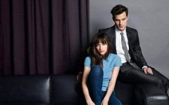 Above: Dakota Johnson and Jamie Dornan star in the upcoming adaptation of 'Fifty Shades of Grey'