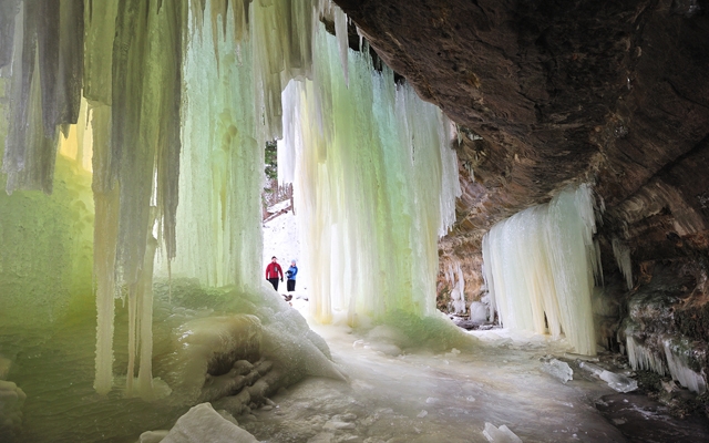 Above: Eben Ice Caves, a frozen winter waterfall in Michigan's Upper Peninsula (Photo: John McCormick/Shutterstock)