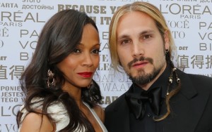 Above: Zoe Saldana's and her husband made headlines earlier this week when it was revealed that her husband Marco Perego took her last name