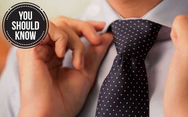 Above: Learn how to tie a classic Windsor knot