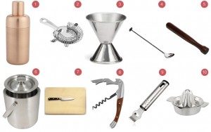 Above: 10 essentials for your home bar
