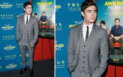 Zac Efron at the 'That Awkward Moment' premiere in New York City