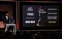 Above: Actor John Krasinski and Academy of Motion Picture Arts and Sciences President Cheryl Boone Isaacs announce the Oscar nominees for Best Picture