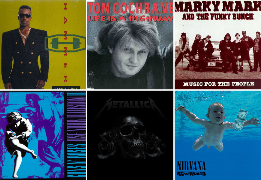 Above: Just a few of the most memorable albums turning 25 this year