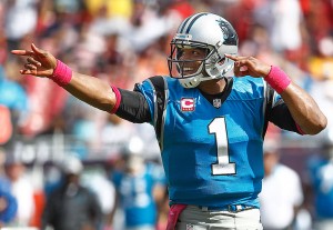 Above: Carolina Panthers quarterback Cam Newton