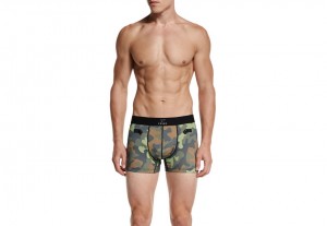 Above: Frigo's green camo-print trunks