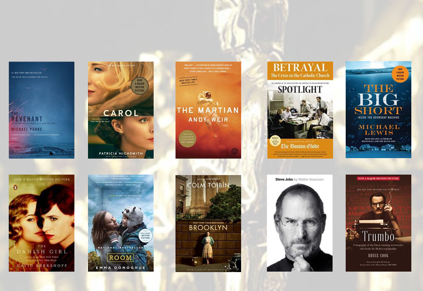 Above: Books to read before the 2016 Oscars!