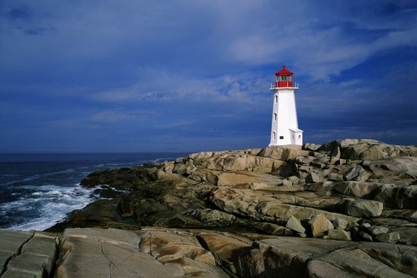 Above: Peggy's Cove is one of the most popular tourist spots in Nova Scotia and the lighthouse may be the most photographed in the world