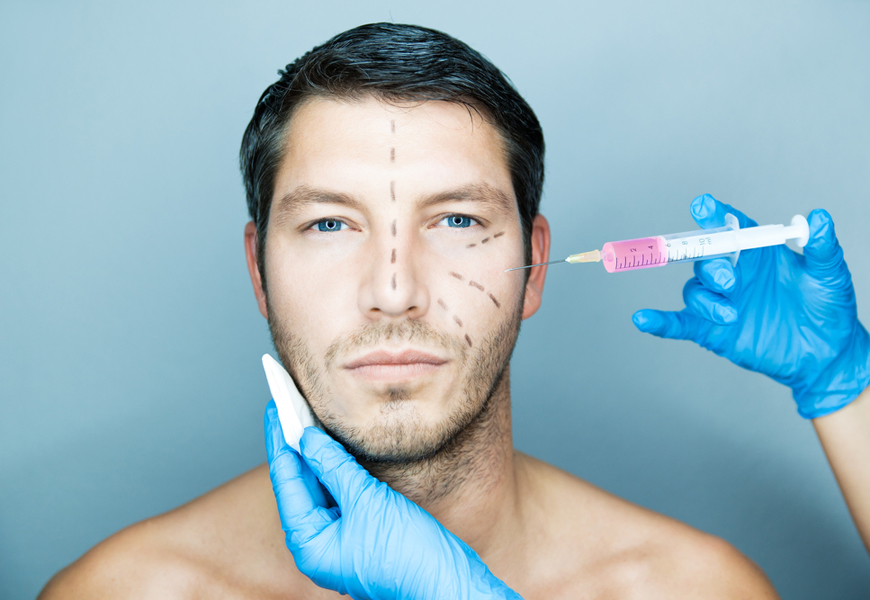 Above: The growing trend of men and cosmetic procedures