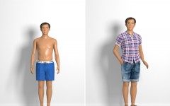 Above: The 'Normal Barbie' creator has made a dadbod 'Normal Ken' doll