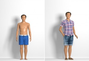 Above: The 'Normal Barbie' creator has made a dadbod 'Normal Ken' doll