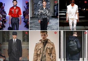 Above: 1. Louis Vuitton 2. Neil Barrett 3. Philipp Plein 4. Les Hommes 5. Belstaff 6. WANT: les essentiels
