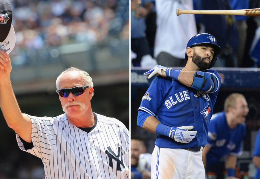 Above (L-R): Former Major League Baseball right-handed relief pitcher Rich “Goose” Gossage and Toronto Blue Jays right fielder Jose Bautista