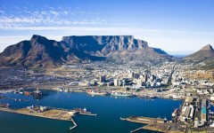 Above: An aerial view of Cape Town city centre