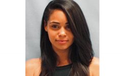 Above: A 24-year-old woman's mugshot has garnered declarations of love, marriage proposals and the nickname #PrisonBae
