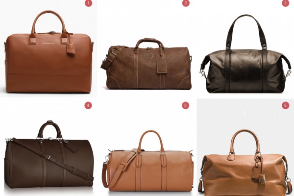 Above: 1. Douglas Holdall from Want Essentiels, $1650 / 2. Large Banff Bag from Roots, $488 / 3. Folded Corner Duffel from M0851, $595 / 4. Keepall 55 from Louis Vuitton, $5900 / 5. New Duffle Bag from Uri Minkoff, $475 6. Explorer Bag 52 from Coach Mens, $795