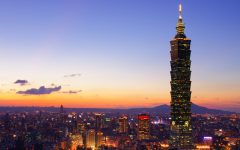 Above: The skyline of Taipei, the vibrant capital of Taiwan,
