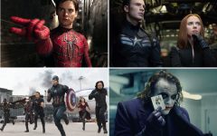 Above (clockwise): Spider-Man 2, Captain America: Winter Soldier, The Dark Knight, and Captain America: Civil War