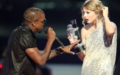Above: Kanye West and Taylor Swift at the 2009 VMAs