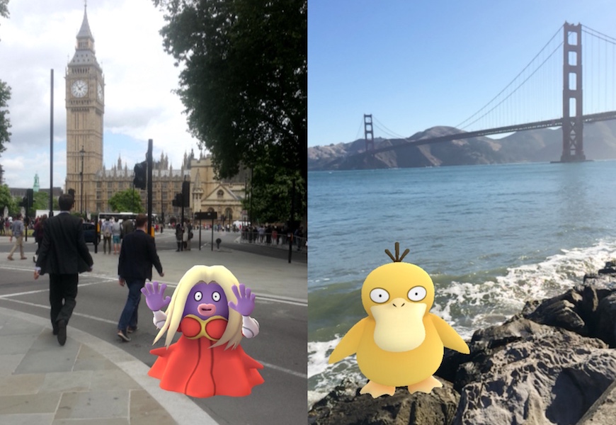 Above: Pokemon are being caught all over the world