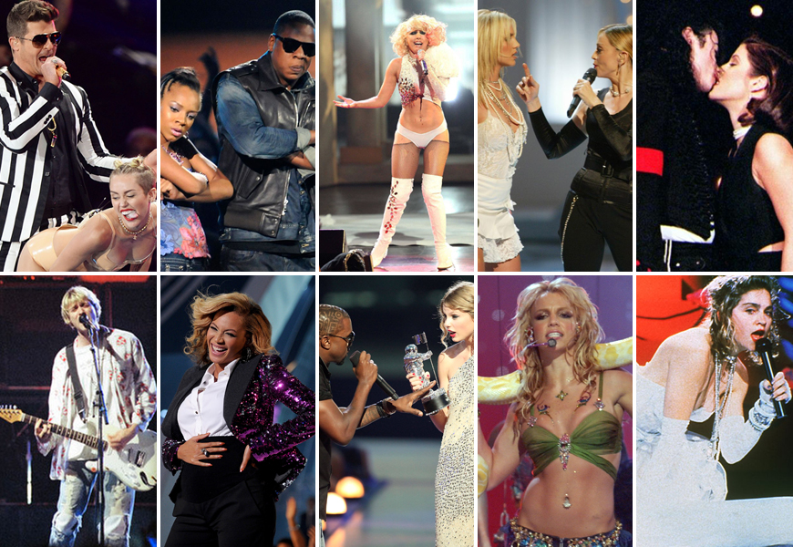 Above: 10 of the most memorable moments in the history of the MTV Video Music Awards