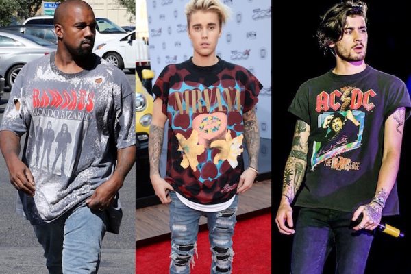 Above: Some of the biggest stars are embracing the band shirt