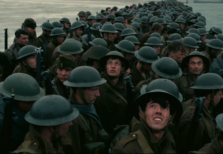 Above: Allied soldiers await their fate on the beaches of WWII France