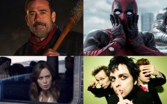 Above: 'The Walking Dead', 'Girl On The Train', 'Deadpool' and Green Day are heading your way this month