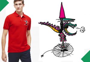Above: The Lacoste crocodile seen through the eyes of Jean-Paul Goude